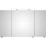Saphir Badezimmerspiegelschrank »Serie 4010 Badezimmer-Spiegelschrank inkl. LED-Aufsatzleuchte«, Badschrank 120 cm breit, 3 Türen, 6 Glas-Einlegeböden, inkl Türdämpfer