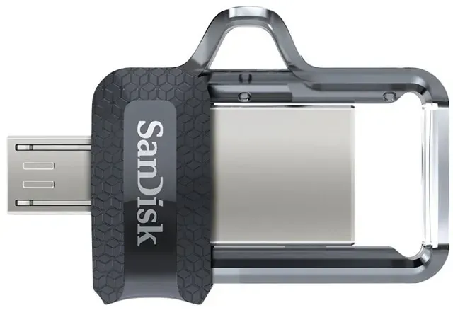 SanDisk 173384 USB-Stick 32 GB USB Type-A / Micro-USB Schwarz, Transparent