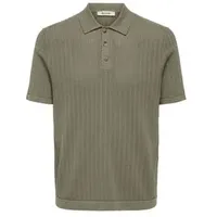 Only & Sons Herren Poloshirt ONSMOON REG 12 SS POLO KNIT Regular Fit 22032760 Bungee Cord S