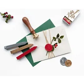 Folia Siegelwachs Classic rot silber gold 4 Stück