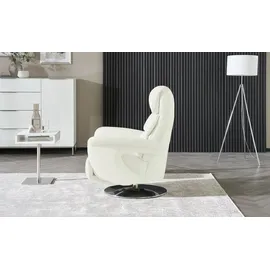 HIMOLLA Relaxsessel Leder 83 x 109 x 90 cm Weiß mit Relax-Funktion