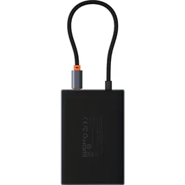 Baseus USB-C Hub 8-in-1 HDMI 4K@60Hz + HDMI 4K@30Hz + DisplayPort 8K@30Hz + VGA + 2 x USB-A 3.0 + 2 x USB-C 0 m Grau/Schwarz