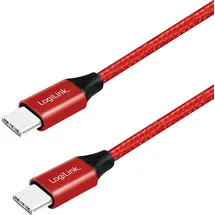 Logilink USB Kabel (0.30 m, USB (Typ C) zu USB (Typ C) rot,