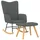 vidaXL Schaukelsessel Modell 1 Polyester 70 x 90 x 80 cm Dunkelgrau mit Hocker