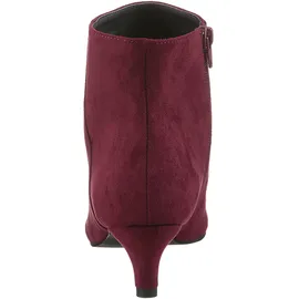 aniston shoes Stiefelette ANISTON SHOES, Damen, Gr. 40, rot (bordeaux), Textil, Veloursleder, Schuhe Stiefelette, Reißverschluss-Ankelboots, Trichterabsatz - NEUE KOLLEKTION