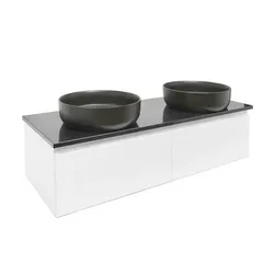 SAT Evolution Badezimmerschrank unter Waschbecken 118x30x44,8 cm weiß matt SATEVO120WMZ