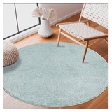 Carpet City Teppich »233-82-FANCY900«, rund, Kurzflor, Einfarbig, 3D-Optik, Streifen Look, grün