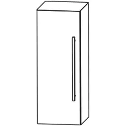 Puris c!mano Highboard 30 cm mit 1 Tür, Anschlag links, Griff 338, Badmöbel,