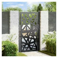 vidaXL Gartentor Schwarz 105x180 cm Stahl Lichtdesign