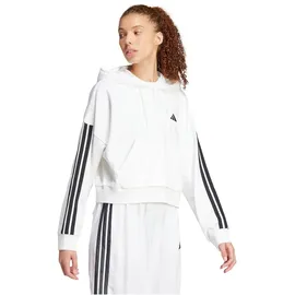 adidas Essentials 3-Streifen French Terry Quarter-Zip Hoodie White / Black XL
