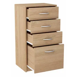 matkam Kommode mit Schubladen 45 x 85 x 35 cm Braun