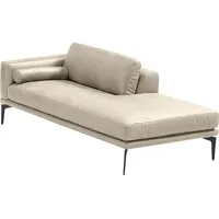 Ottomane EGOITALIANO "Masu, Design trifft super Sitzkomfort, mit toller Detailverarbeitung", weiß (paper), B:182cm H:95cm T:97cm, Leder »BULL« (echtes Rindsleder). Geschliffenes, pigmentiertes und behandeltes Rindsleder mit einer Dicke von 1, 3-1, 5 mm. Dieses Leder zeigt eine ziemlich weiche Hand mit einem halb undurchsichtigen Aussehen. Es handelt sich um ein geschütztes Leder. Eine leichte Deckschicht schützt sie vor Flecken, ohne ihre ursprünglichen Eigenschaften zu verändern. Die geschützten Leder kombinieren die Vorteile von Natürlichkeit und Weichheit mit einer guten Beständigkeit gegen Verschleiß und Ausbleichen. Das Vorhandensein der charakteristischen Zeichen, die das Leben des Tieres bestimmen, wie Narben, Körnungsunterschiede, Falten, Adern, Disharmonien in Farbtönen, beweisen ihre absolute Echtheit und großen Wert., Sofas, Ottomane, Rückenkissen und Armteilrolle für mehr Komfort, mit Metallfüßen