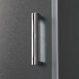 Kiamami Valentina 90x90 cm - satiniertes Glas – Profil Chrom Giada