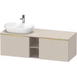 Duravit D-Neo Konsolenwaschtischunterbau wandhängend Taupe Matt 1400x550x459 mm - DE4950L34910000 DE4950L34910000