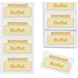 CombiCraft Wertmarken Block 'Buffet' auf 10er Streifen, weißes Papier - 1000 Abrisse
