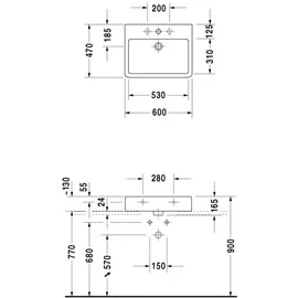Duravit Vero Waschtisch 60 x 47 cm (0454600000)
