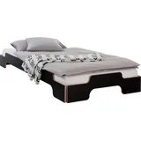 Müller SMALL LIVING Stapelbett STAPELLIEGE Klassik (eine Liege), Gestellhöhe: 23,5 cm, ausgezeichnet mit dem German Design Award - 2019 schwarz 93 cm x 203 cm x 23,5 cm