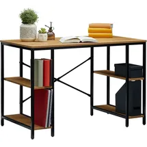 CARO-Möbel Schreibtisch EVORA Schwarz / Braun