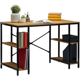 CARO-Möbel Schreibtisch EVORA Schwarz / Braun