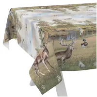 ANRO Wachstuchtischdecke Wachstischdecke Wachstuch Tischdecke abwaschbar Gartentischdecke Jagt Fotoprint