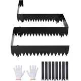 Vevor Rasenkante 1016 x 254 mm 6 Stück schwarz