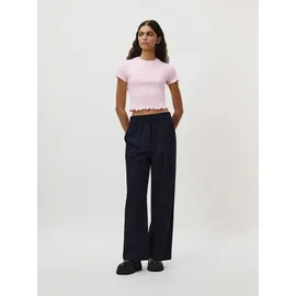 LeGer By Lena Gercke LeGer T-Shirt Teresa, LeGer by Lena Gercke mit Rippstruktur, kurze Form, slim fit rosa L (40)
