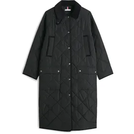 Tommy Hilfiger FLAG Quiltred Padded QUILTED COAT", Damen, Steppmantel Oversized fit, schwarz, Black L