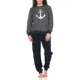 normann Frottee Pyjama Gestreift Blau 44/46