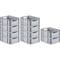 Proregal 10x Eurobox NextGen Economy Griffe offen |HxBxT 17x30x40cm