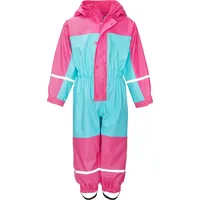 Playshoes Unisex Kinder Regen-anzug Mit Fleece-futter Warmer Wasserdichter Matschanzug Regenbekleidung, Türkis Overall, 116 EU