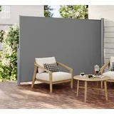 Songmics Seitenmarkise 180 x 400 cm grau Aluminium