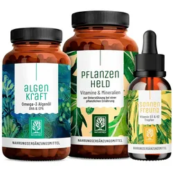 Pflanzliche Ernährung Paket - Sonnenfreund, Pflanzenheld & Algenkraft 162.9 g