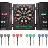 Best Sporting Dartscheibe elektronisch Wembley I elektronische Dartscheibe mit LED-Anzeigen I E-Dartscheibe mit 12 Dartpfeilen & Ersatzspitzen I Dartboard Kabinett offizielle Turniermaße