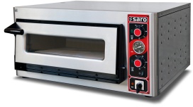 Saro Pizzaofen MASSIMO 2920, bis 450 °C, Isolierter Ofen mit Innenbeleuchtung und hitzebeständigem Glasfenster, 1 Pizzaofen