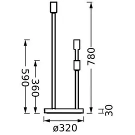 LEDVANCE Stehleuchte 3x E27 Decor 4058075833111