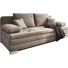 Jockenhöfer Schlafsofa Mikrofaser 4-Sitzer Grau