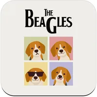 Untersetzer aus Kork – The Beagles Parodie Hund Haustiere – 1 Stück (95 x 95 mm)