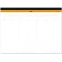 Rhodia Schreibunterlage mit Wochenkalender, Leinenrücken, 60 Blatt mikroperforiert, DIN A4+ 29,7x22,2 cm, 80g, 1 Stück