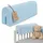 Totsy Baby Bettkantenschutz für Kinderbetten Minky 120 cm - Schutz für Bettrahmen Baby Bett rausfallschutz für boxspringbett bettgitter mit Minky Bezug Kantenschutz Kinder Babybett Oeko-Tex Blau