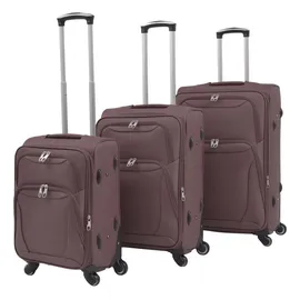 vidaXL Koffer-Set 3-tlg. kaffeebraun