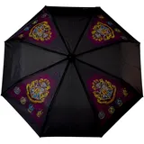 CYPBRANDS CyP Brands Harry Potter Regenschirm, faltbar, für Jungen und Mädchen, Schwarz, offizielles Produkt, Schwarz