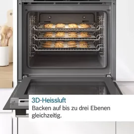 Bosch Herdset Bosch Backofen EcoClean Direct mit Induktionskochfeld PowerBooster autark 60 cm