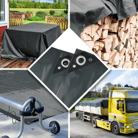 Vendomnia Abdeckplane 2 x 8 m Weiß