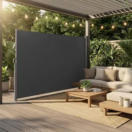 Songmics Seitenmarkise 180 x 400 cm grau Eisen