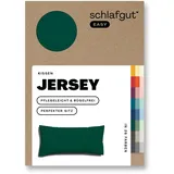 schlafgut Easy Jersey Kissenbezug 40x80 cm Green Deep mit 100, Baumwolle, superweicher , atmungsaktiver Kopfkissenbezug
