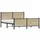 vidaXL Metallbett ohne Matratze Sonoma-Eiche 140x190 cm