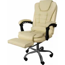 MT MALATEC Bürostuhl mit Fußstütze - beige Malatec 23287 - Beige