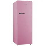 SCHOEPF Vollraumkühlschrank RKS245P, 145,60 cm hoch, 54.5 cm breit, LED-Beleuchtung, Retro-Design, 238l Nutzinhalt rosa