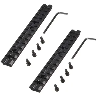 CENMEN 2X 14cm Zielfernrohr Picatinny/Schiene Rail Scope Mount 13 Slots Schwarz