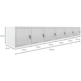 Proregal Cubic Schließfachwürfel 35x35x35 Grau